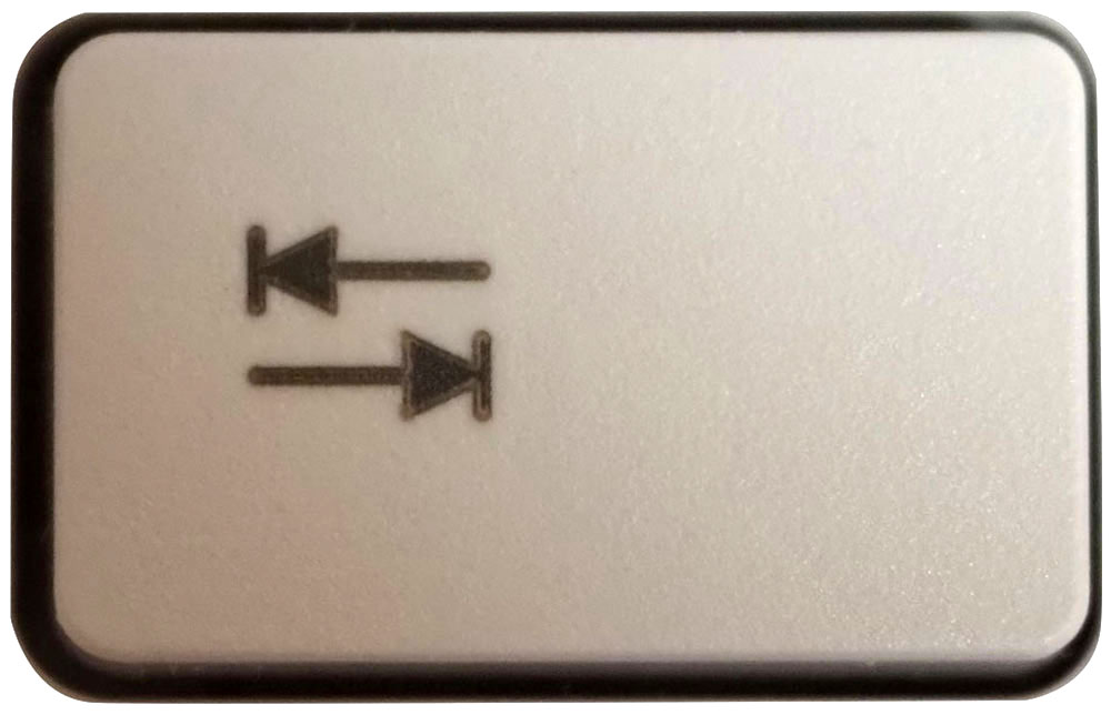 Als nächstes sehen Sie als Grafik die Tabtaste