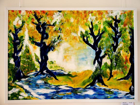 Carl J. Lotz: Blaue Bäume
